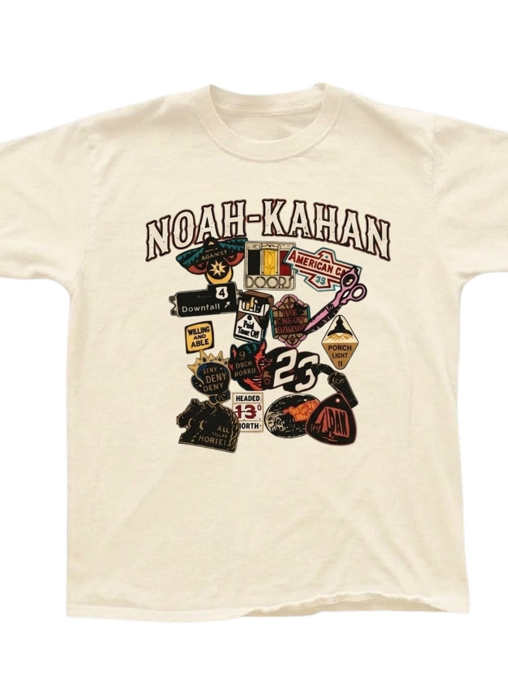 Gildan Noah-Kahan Cream Graphic Band Tee